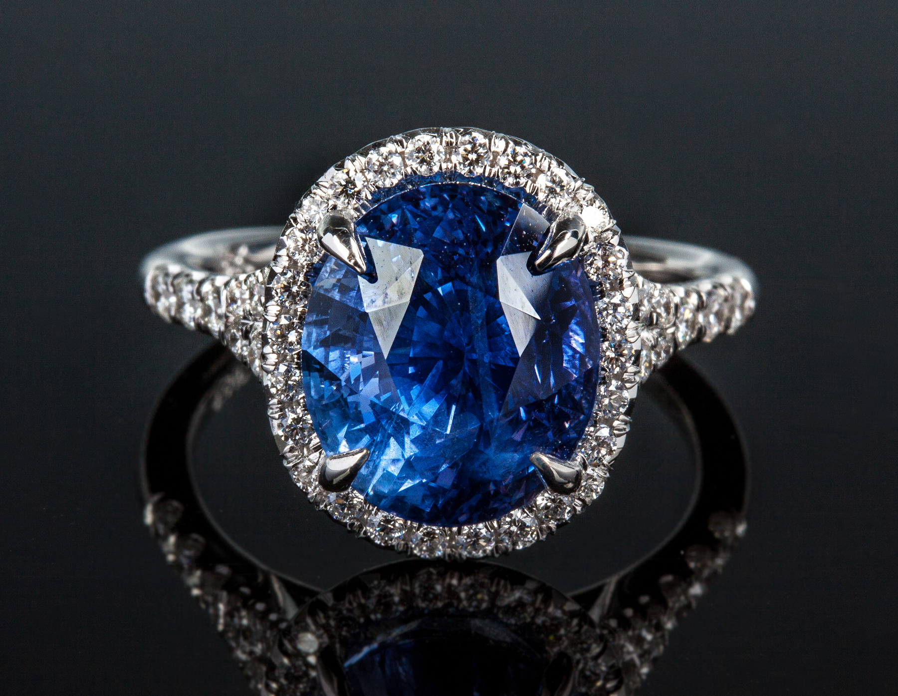 Appraisal: Sapphire Diamond Ring in K Gold Setting GIA Report carats