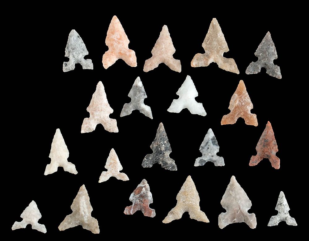 Appraisal: Lot of Mississippian Caddo Stone Projectile Points Native American Southern