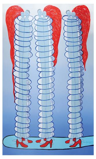 Appraisal: Louise Bourgeois b couples lithograph printed in colors signed in