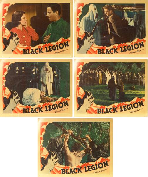 Appraisal: Black Legion Warner Bros six lobby cards conditions A to