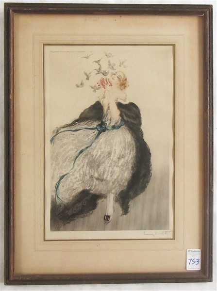 Appraisal: LOUIS ICART ETCHING AND AQUATINT New York N Y -