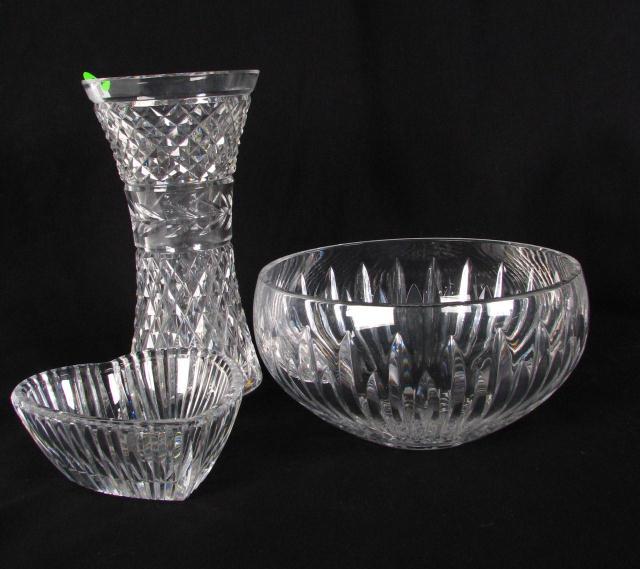 Appraisal: Waterford Crystal Three Items including an '' vase a ''