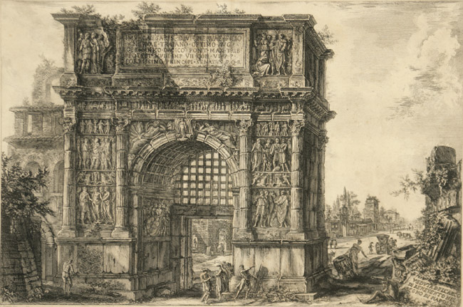 Appraisal: After Giovanni Battista Piranesi Italian - Veduta dell'Arco di Benevento