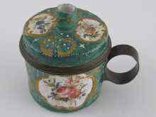 Appraisal: A late th early th century enamel on copper bougie