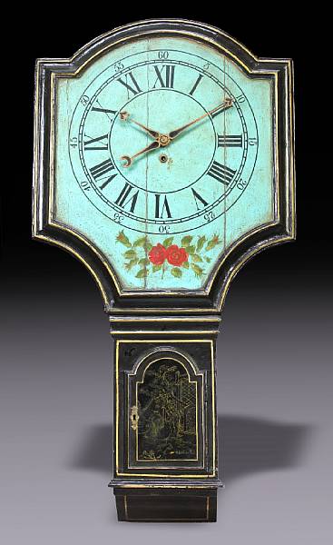 Appraisal: A George III paint decorated and japanned tavern clock fourth