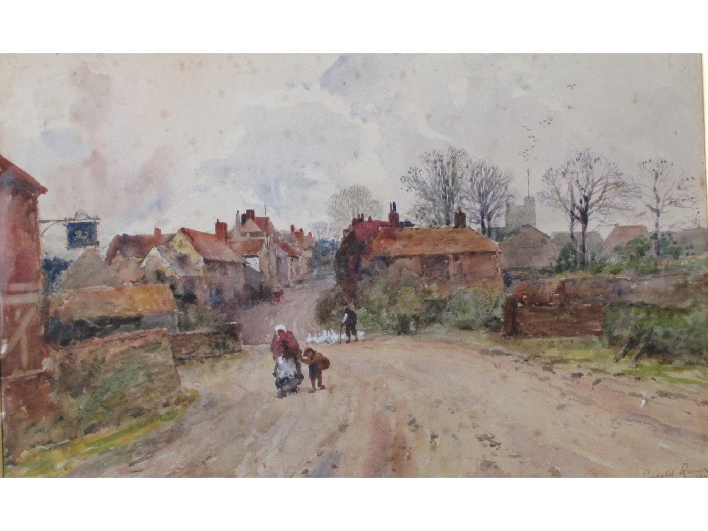 Appraisal: LEOPOLD RIVERS - On a Village Street signed and dated