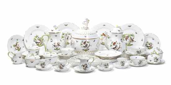 Appraisal: A Herend Porcelain Dinner Service for Sixteen in the Rothschild