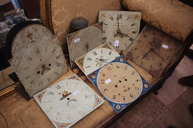 Appraisal: A NORTH OXFORDSHIRE -HOUR LONGCASE CLOCK MOVEMENT the painted dial