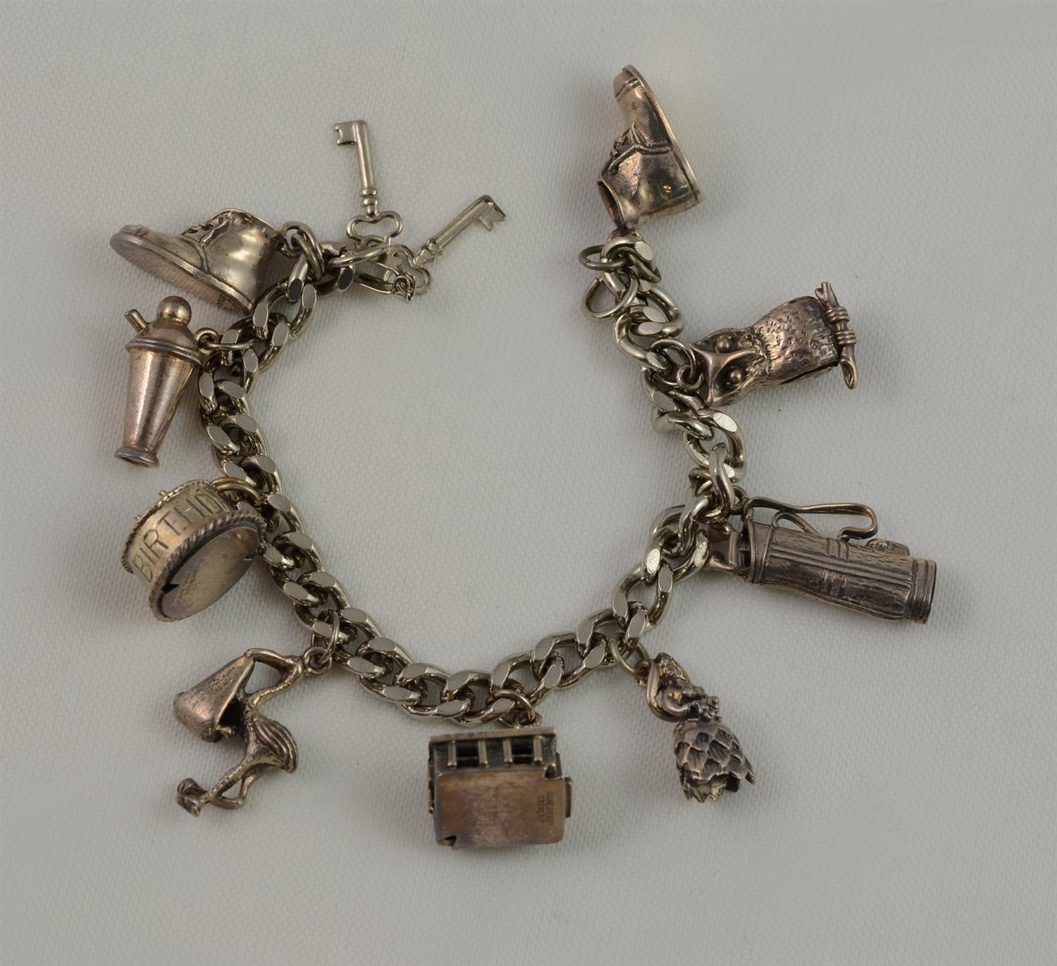 Appraisal: Silver Charm Bracelet Charms