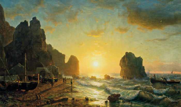 Appraisal: WILLIAM STANLEY HASELTINE American - Sunset Capri oil on canvas