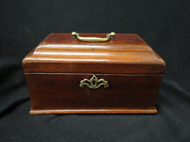 Appraisal: Victorian Mahogany Box brass trim x