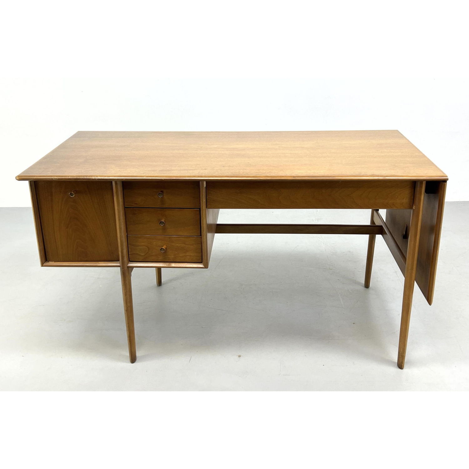 Appraisal: DREXEL Parallel American Modern Desk Drop Side allows for extra