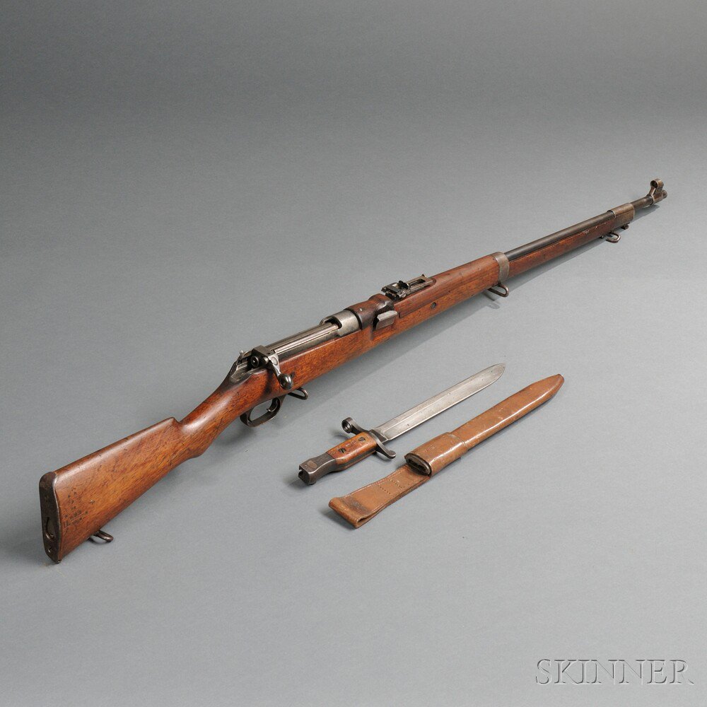 Appraisal: Model Ross Rifle and Bayonet c early th century walnut