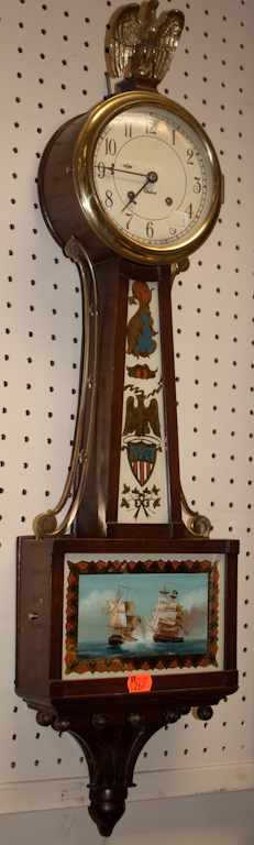 Appraisal: Chelsea banjo clock in the Willard manner Estimate - No