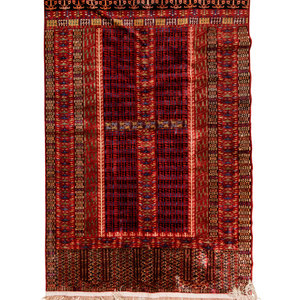 Appraisal: An Afghan Wool and Silk Rug Second Half th Century