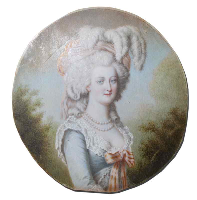 Appraisal: EXCEPTIONAL MINIATURE PORTRAIT ON IVORY OF A YOUNG ROYAL LADY