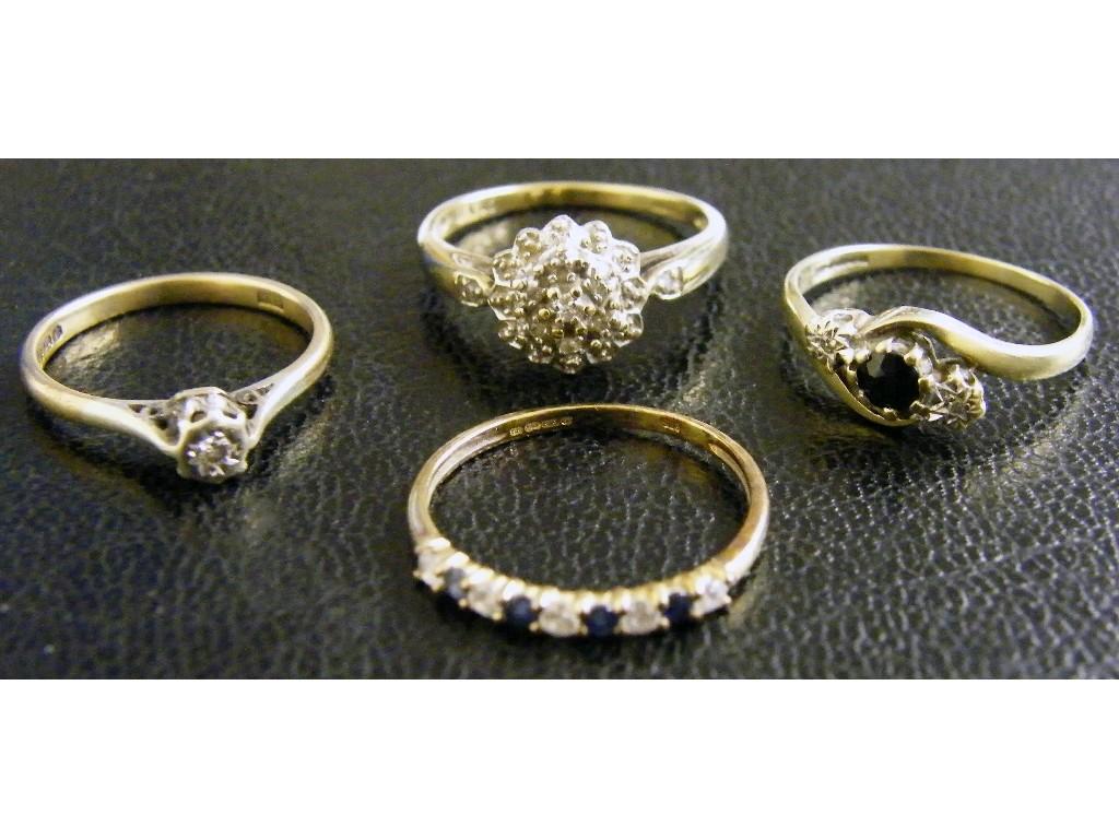 Appraisal: Four ct dress rings grams