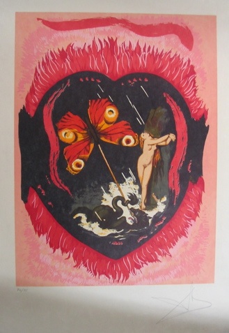 Appraisal: SALVADOR DALI Spanish - Color lithograph titled Triumph of Love