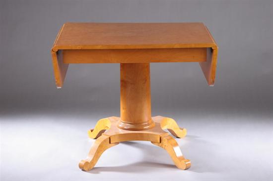 Appraisal: AMERICAN CLASSICAL STYLE BIRDS EYE MAPLE CENTER TABLE th century