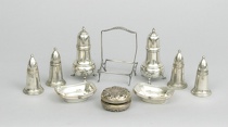 Appraisal: An Eclectic Group of Silver Objects Salt pepper shakers by