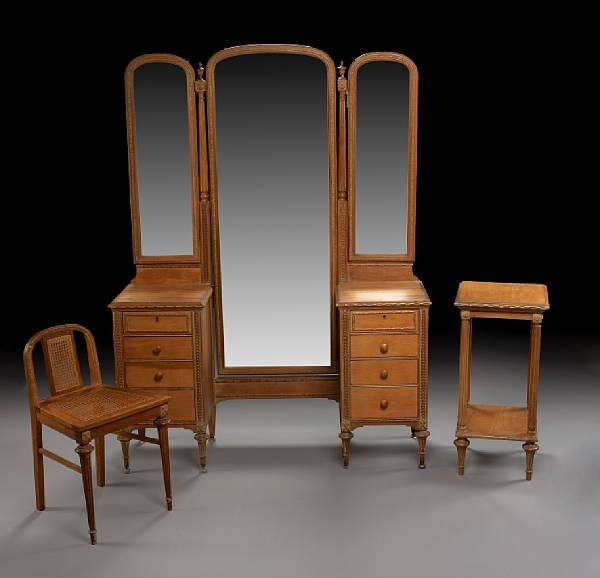 Appraisal: A Louis XVI style fruitwood bedroom suite second quarter th