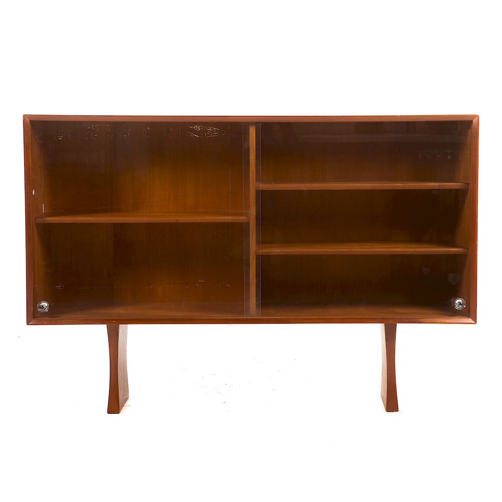 Appraisal: Mid-Century Modern Teakwood Cabinet mid- th century rectangular top two