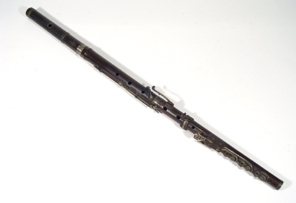 Appraisal: Georgian Monzant silver mounted rosewood flute stamped Monzant and Regent