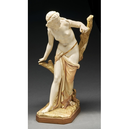 Appraisal: A Royal Worcester statuette of The Bather after the sculpture