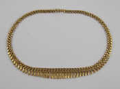 Appraisal: A carat gold necklace approx cm long mm at widest