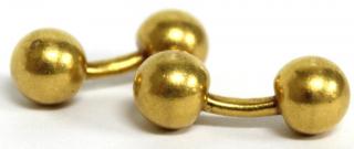 Appraisal: Pair of K Yellow Gold Double Marked with a cursive