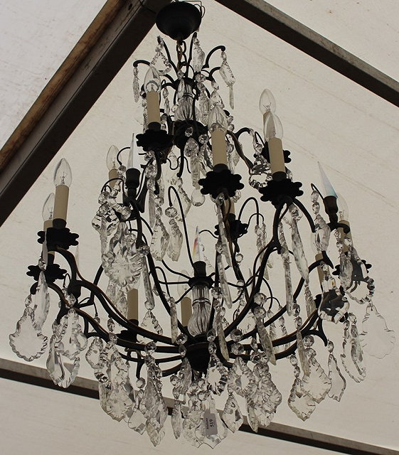 Appraisal: A TWELVE LIGHT FRENCH STYLE ELECTROLIER OR CHANDELIER OF OPEN