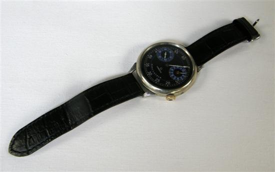 Appraisal: Early th century Omega regulator wristwatch the dial with subsidiary