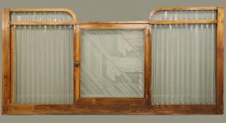 Appraisal: ART DECO HOTEL COUNTER PARTITION Concierge Desk Partition in glass