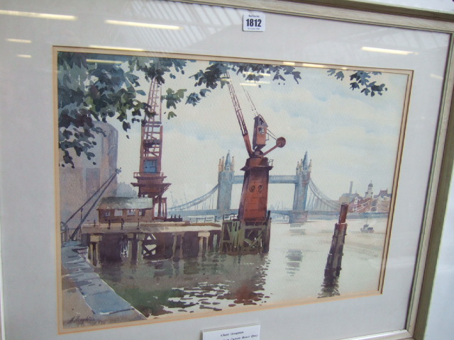 Appraisal: Albert Houghton th century Tower Bridge from Custom House Quay