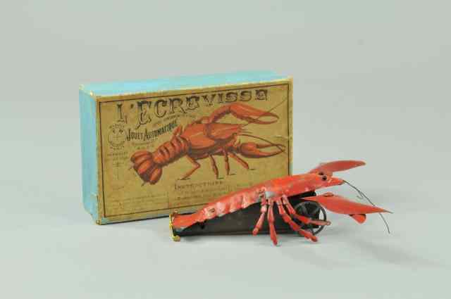 Appraisal: a FERNAND MARTIN BOXED LOBSTER France lobster painted bright red