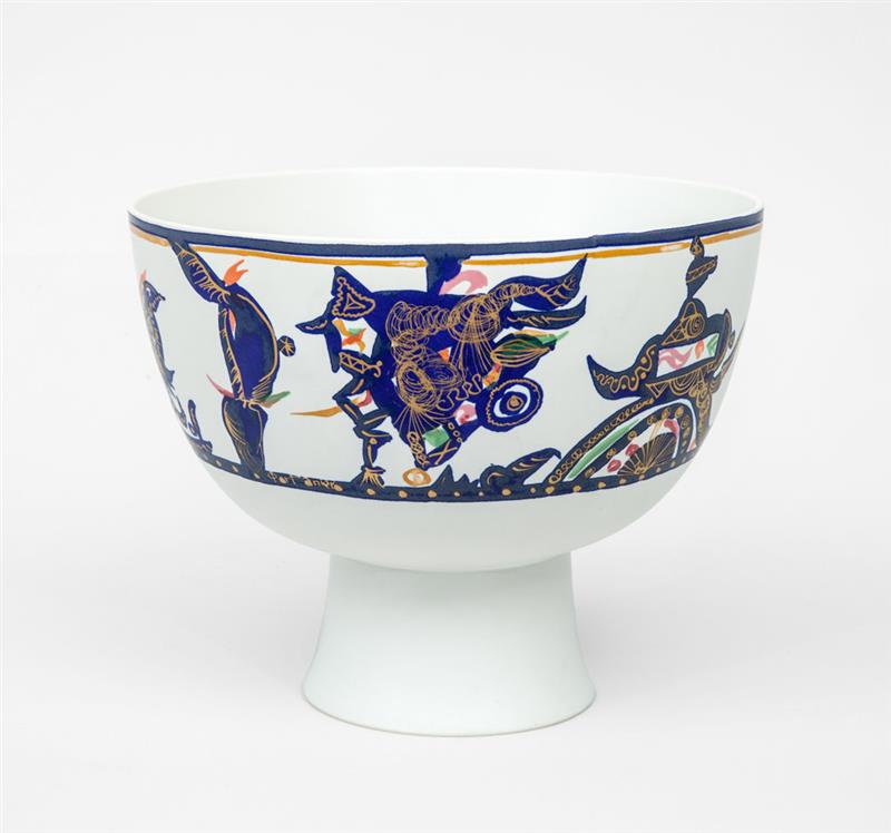 Appraisal: PORTANIER FOR ROSENTHAL BOWL Glazed porcelain marked x in diam