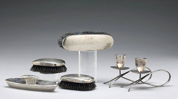 Appraisal: A group of sterling and sterling mounted items Comprising Mexican