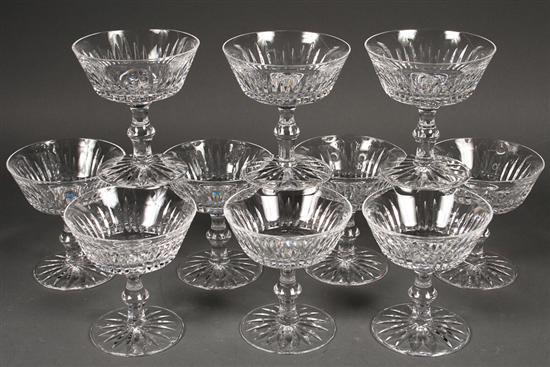 Appraisal: Waterford crystal long stem sherbets in H in Diam