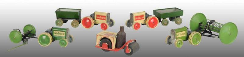 Appraisal: Lot of Animate Farm Push Toys Description Includes four tractors