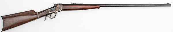 Appraisal: Uberti Model Low Wall Single-Shot Rifle magnum cal octagonal barrel