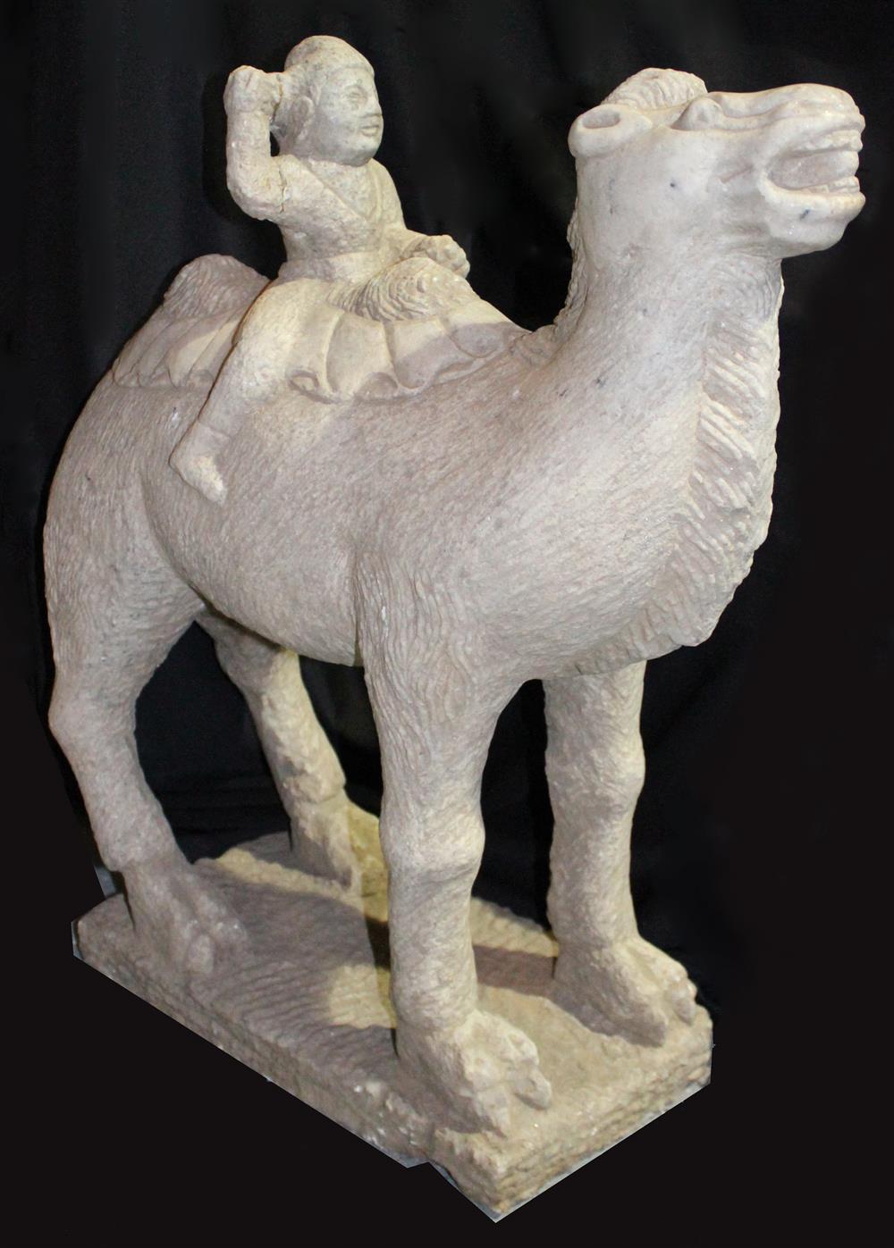 Appraisal: TANG STYLE MODEL OF A CAMEL AND RIDER formed as