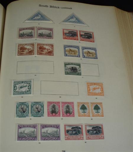 Appraisal: A group of world stamp albums with many issues and