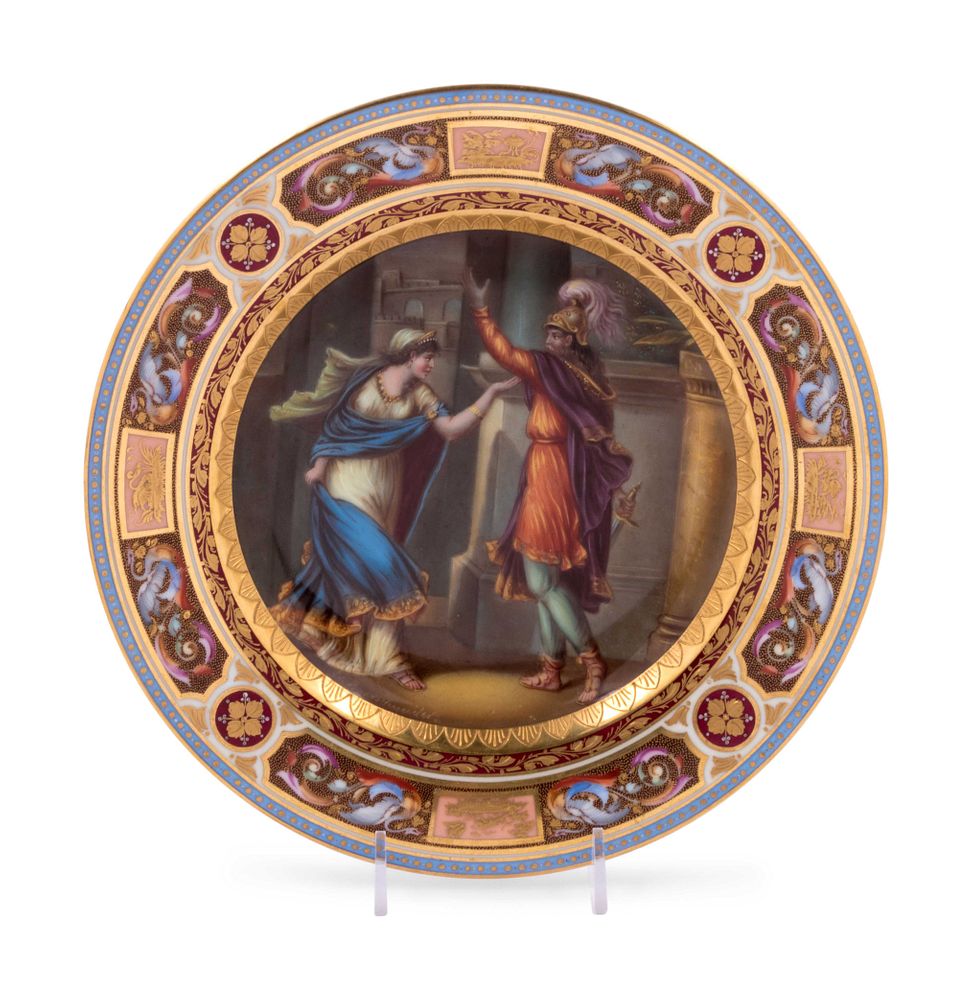 Appraisal: A Vienna Painted and Parcel Gilt Porcelain Cabinet Plate A