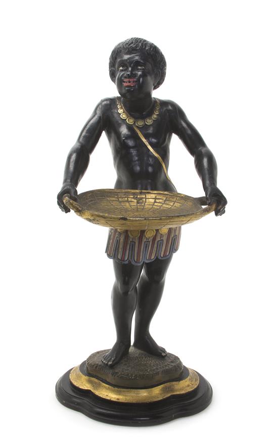 Appraisal: Sale Lot A Venetian Painted and Parcel Gilt Figure th