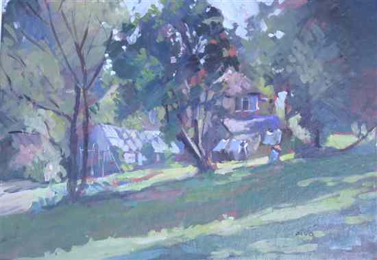 Appraisal: Sherree Valentine Daines th C oil on board House and