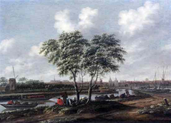 Appraisal: Thomas Heeremans Haarlem - oil on wooden board View of