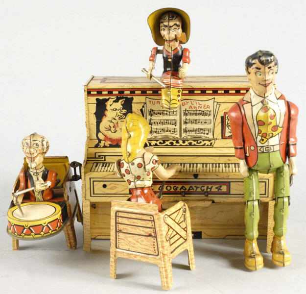 Appraisal: Tin Litho Unique Art Lil' Abner Band Wind-Up Toy Description