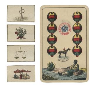 Appraisal: Jeu De Hieroglyphes Playing Cards Jeu De Hieroglyphes Paris Color