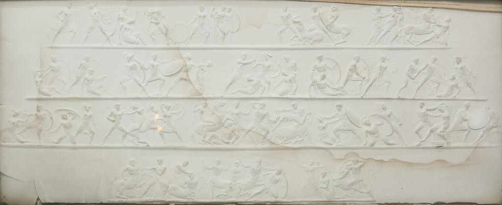 Appraisal: PARTHENON PLASTER RELIEF PANELParthenon plaster cast Inscription in Italian lower