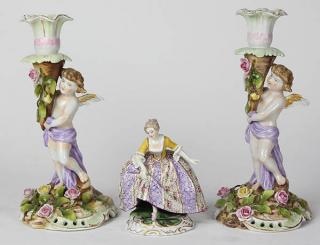 Appraisal: lot of Continental porcelain group consisting of a Royal Vienna